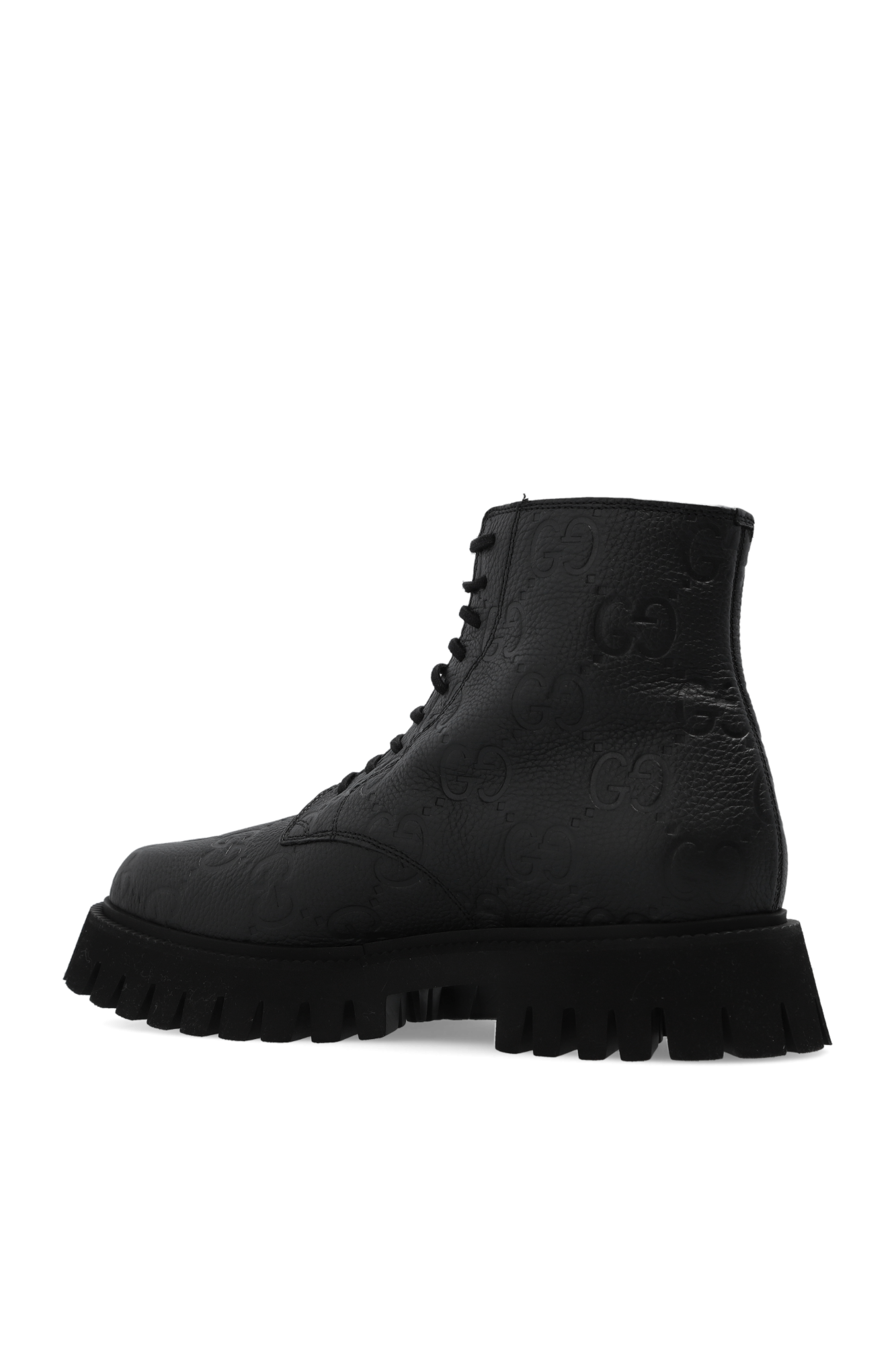 Gucci black hot sale combat boots